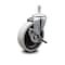 Service Caster 4 Inch Thermoplastic Rubber Wheel 12mm Threaded Stem Caster with Brake SCC SCC-TS05S410-TPRS-SLB-M1215 - alternate 1